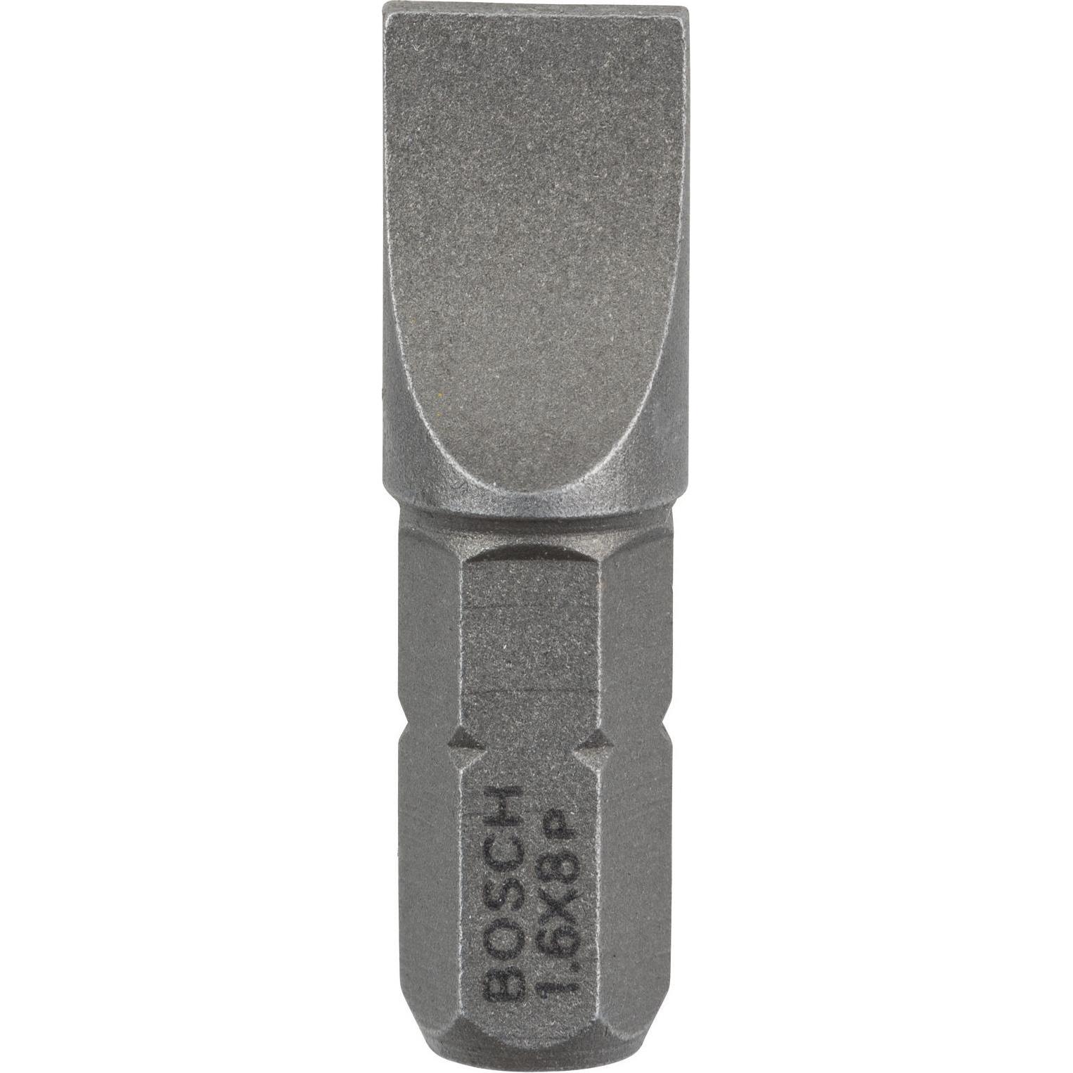 Bosch Professional Zubehör, Bits, Schrauberbit Extra-Hart S 1,6 x 8,0, 25 mm, 3er-Pack (SL8)