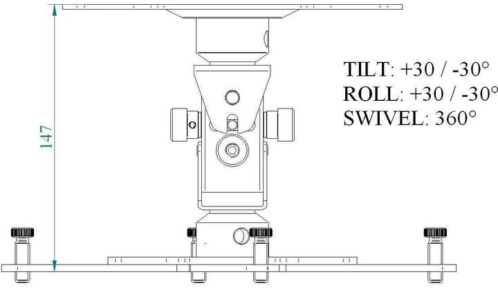Immagine prodotto Euromet ARAKNO Supporto universale da soffitto (Soffitto)