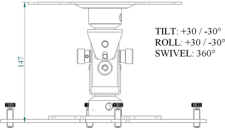 Actual product image Euromet ARAKNO Universal ceiling mount (Ceiling)