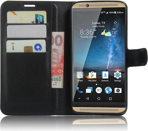 Produktbild MU Classic Leder Hülle mit Litchitextur (ZTE Axon 7)