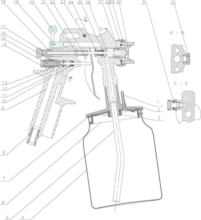Produktbild Arwin Spritzpistole mit Saugbecher DLF-162S
