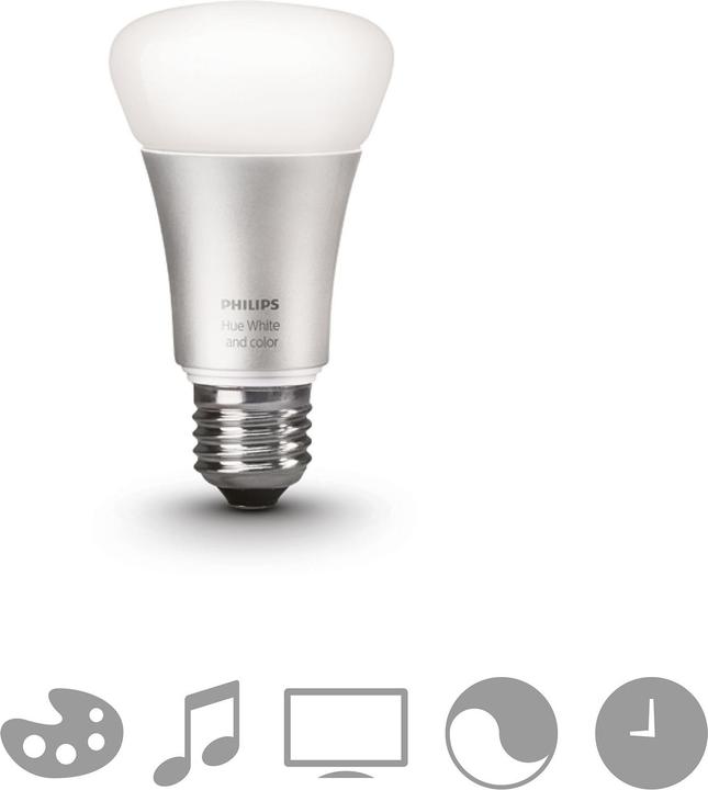 Actual product image Philips Hue White & Color Ambiance (E27, 10 W, 806 lm, 1 x, F)
