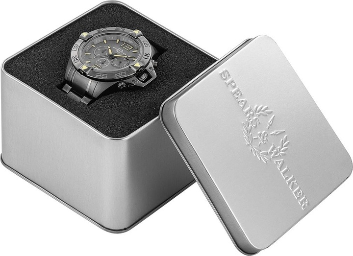 Produktbild Spears & Walker Quarzuhr Varus II Edelstahl Anthrazit - 34108 (Chronograph, 49 mm)
