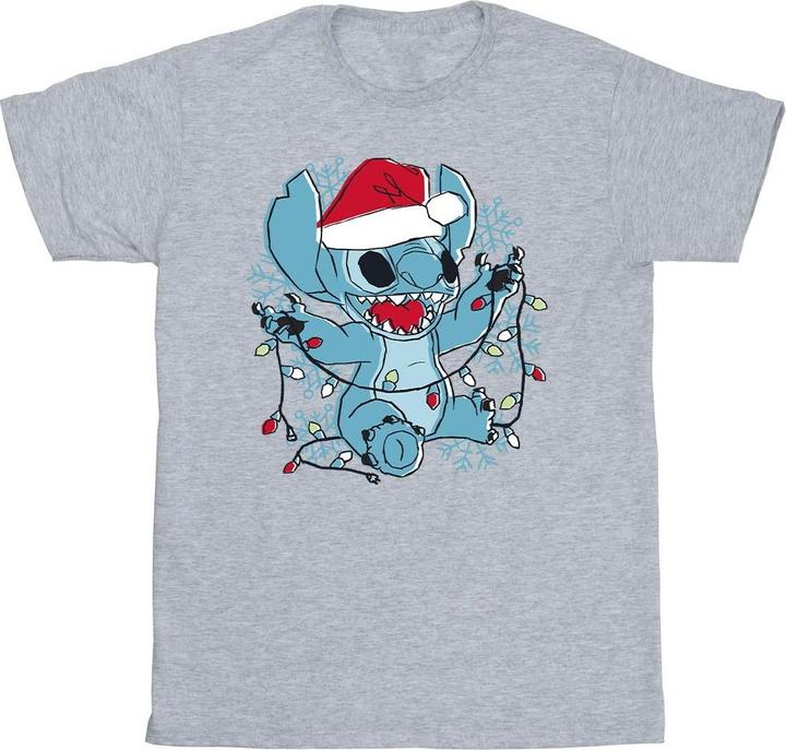 Image du produit Disney - T-shirt LILO AND STITCH CHRISTMAS LIGHTS SKETCH - Fille (152, 158)