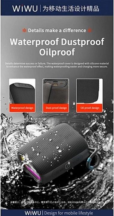 Image du produit Wiwu Bluetooth speakers - Wireless Bluetooth Speaker Thunder P26 - gray
