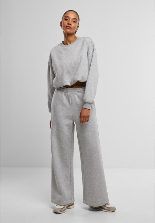 Image du produit Urban Classics Ladies Cropped Gathered Sweatshirt heathergrey L (L)