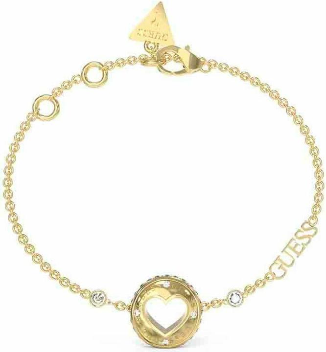 Actual product image Guess Delicate gold-plated Rolling Hearts bracelet JUBB03344JWYG - Dimension: 14.5 - 18.5 cm - S (14.60 cm, Stainless steel)