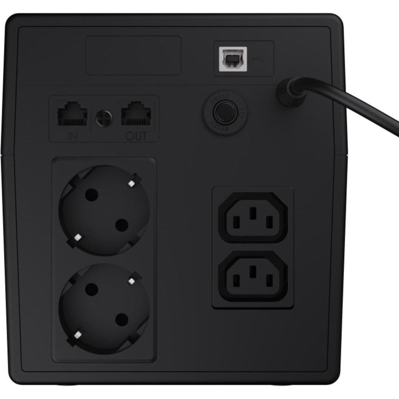 Thumbnail - GreenCell 1000VA 700WÜberspannungsschutz 230V Black - (Offline-) USV (1000 VA, 700 W, Standby USV), USV