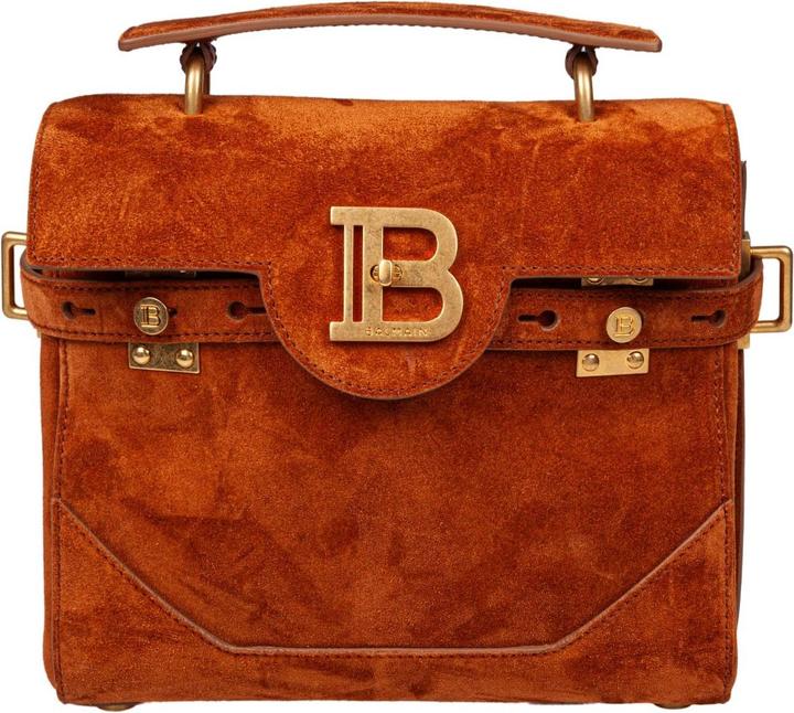 Produktbild Balmain b buzz 23 suede handbag, caramel color