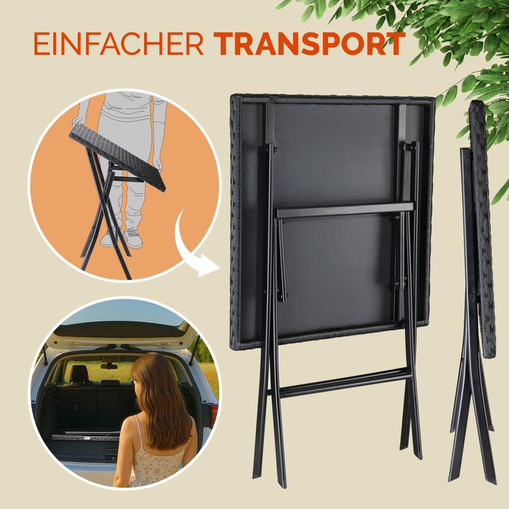 Produktbild Casaria Polyrattan Klapptisch