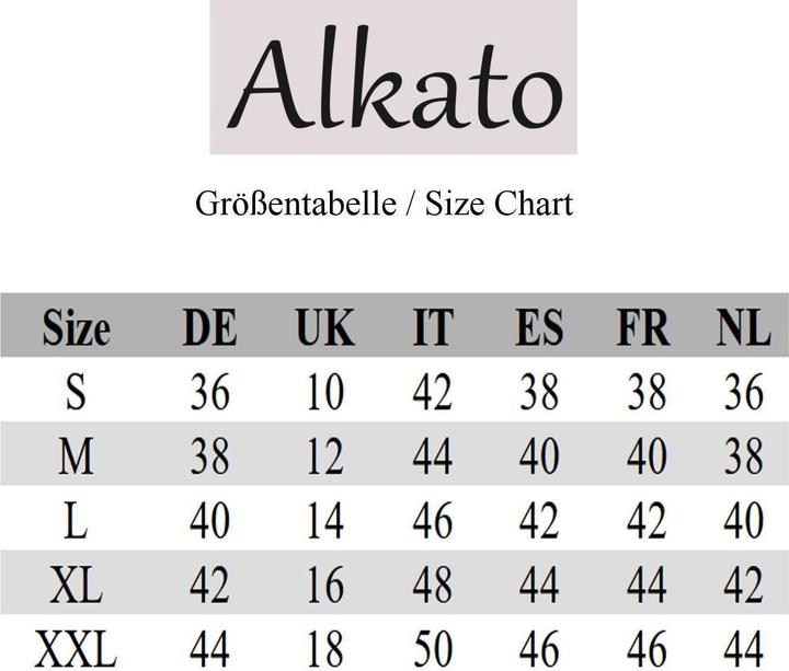 Actual product image Alkato Damen Langarm Longshirt Langarmshirt Tunika Basic Shirt (S)