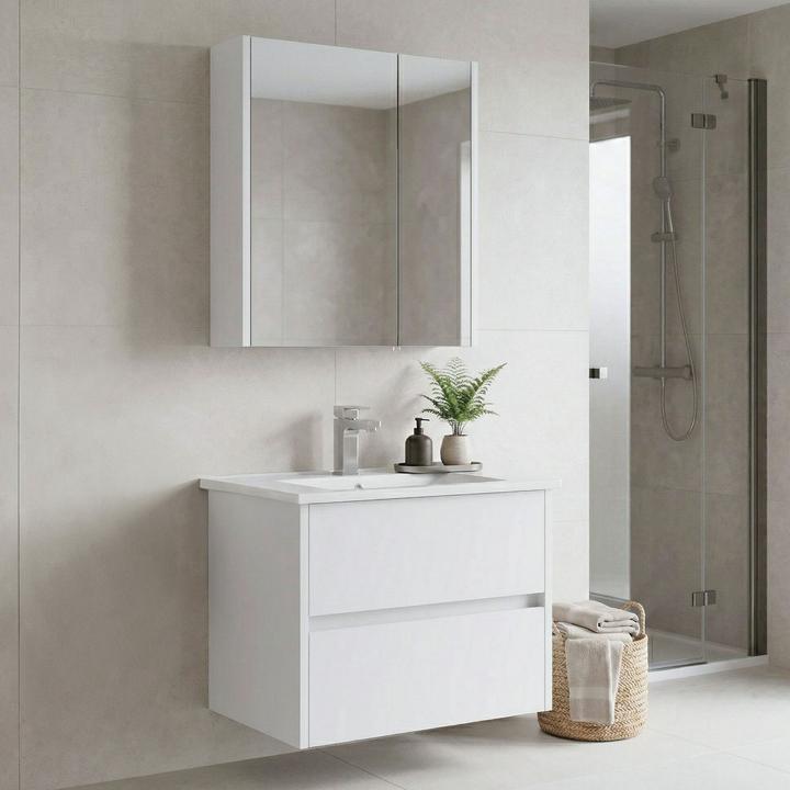Produktbild Homitis Arno 65 Bathroom Cabinet With Sink & Mirror Set (2 Pieces)