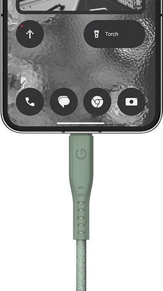 Actual product image Energea cable Flow USB-C - USB-C 1.5m zielony/geen 240W 5A PD Fast Charge (1.50 m, USB 3.2 Gen 2x2, 240 W)