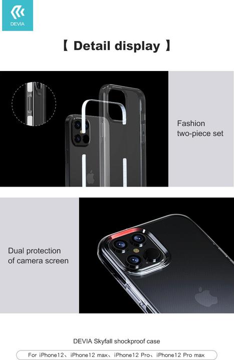Actual product image Devia Skyfall shockproof case iPhone 12 Pro Max white (Apple iPhone 12 Pro Max)