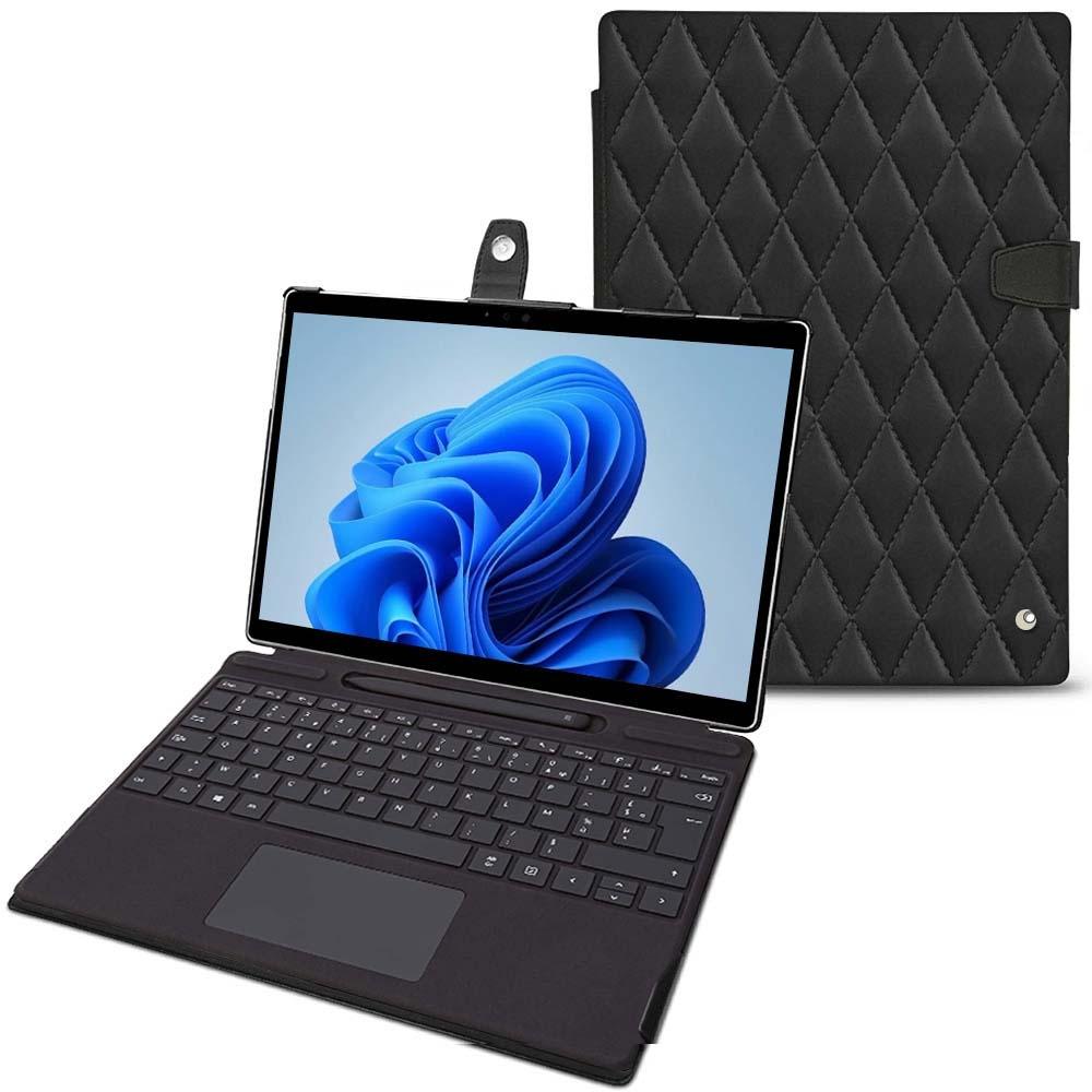 Noreve Lederschutzhülle Microsoft Surface Pro8 (Microsoft Surface Pro 8), Tablet Hülle, Schwarz