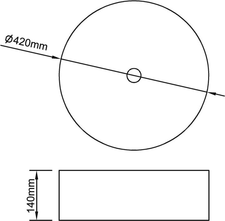 Actual product image vidaXL Delmar (420 mm, 420 mm)