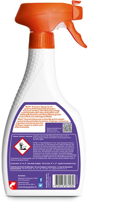 Image du produit Maag Spray anti-fourmis (Fourmis, Isopode, Mouche, Arachnides, Gardons, Lépismes)