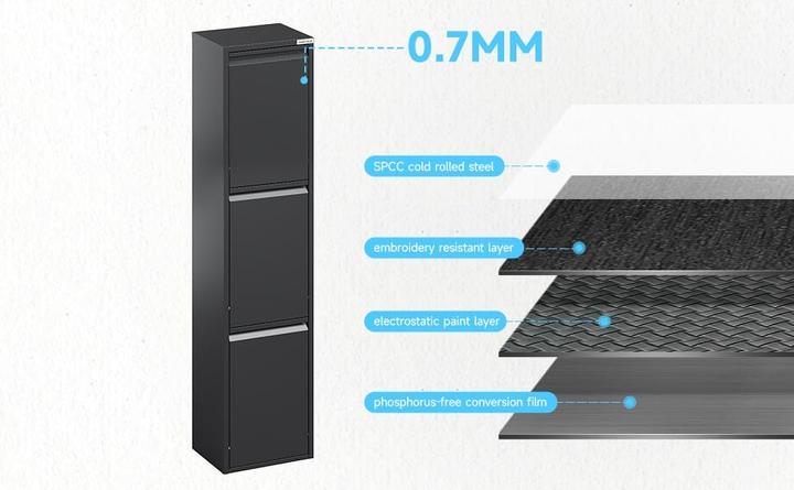 Produktbild Veehaus Küchenabfalleimer mit Edelstahlklappen (45 L) (45 l)