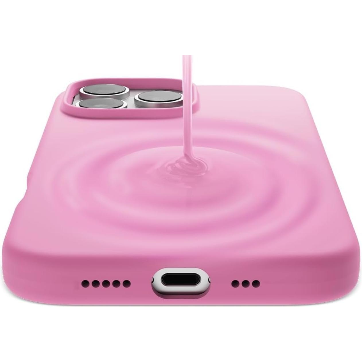 Thumbnail - Screenguard Apple iPhone 16 Pro Max Liquid Silicone Case Hülle (Apple iPhone 16 Pro Max), Smartphone Hülle, Pink