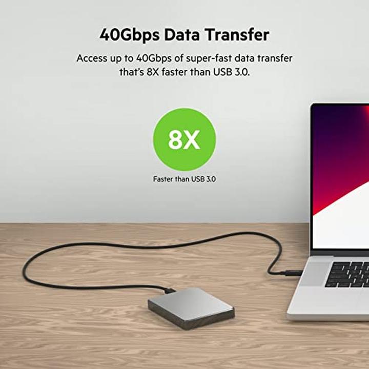 Produktbild Belkin USB C (Thunderbolt 4) – USB-C (Thunderbolt 4) (2 m, USB 4.0, 100 W)