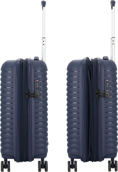 Actual product image D&N Travel Line 4500 4-wheel cabin trolley S 55 cm with stretch fold (38 l, Hand luggage (up to 50 litres))