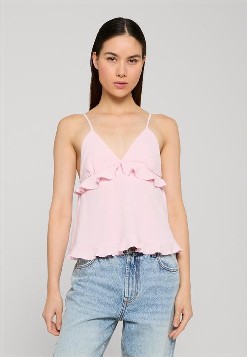 Produktbild Urban Classics Ladies Ruffled Structured Cami Top blushedrose S (S)