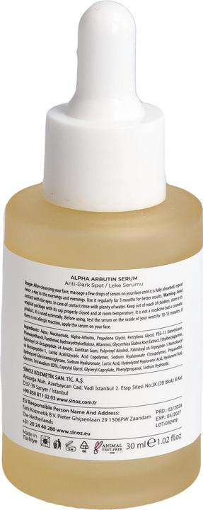 Actual product image Sinoz Anti Pigment Spots Serum 30ml (30 ml)