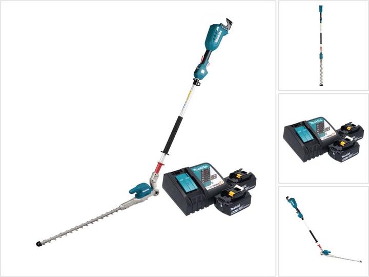 Produktbild Makita DUN 500 WRT2 Akku Heckenschneider 18 V 50 cm Brushless + 2x Akku 5,0 Ah + LadegerÃ¤t (Akkubetrieb)