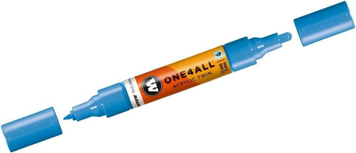 Actual product image Molotow Marqueur pour Maquettes - One4All Twin - Acrylique Bleu Intense Moyen - 1,5/4mm - -161 - 15 cm (1x)