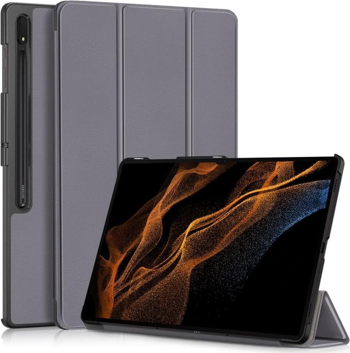 Cover-Discount Galaxy Tab S9 Ultra - Tri-fold Smart Case grey (Galaxy Tab S9 Ultra)