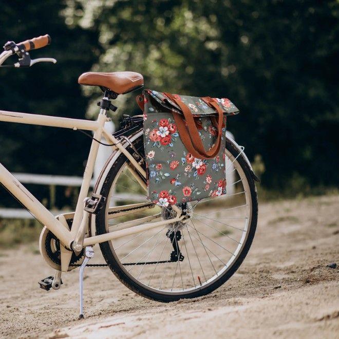 Produktbild Tourbon Wasserabweisende Canvas Velo Gepäckträgertasche & Umhängetasche (12 l, Gepäckträgertasche)