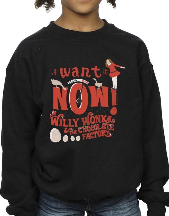 Immagine prodotto Willy Wonka & the Chocolate Factory Verruca Salt I Want It Now Felpa Ragazze (116)