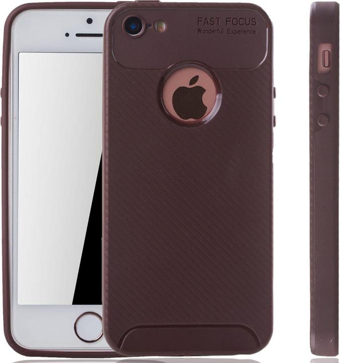 Produktbild König Design Apple iPhone 5 / 5s / SE Hülle Case Handy Cover Schutz Tasche Schutzhülle Braun (Apple iPhone 5)