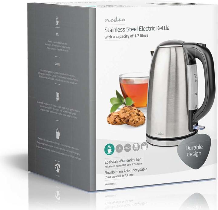 Image du produit Nedis Bouilloire - Base rotative à 360° - Elément chauffant dissimulé - Contrôle Strix - Protection (1.70 l)