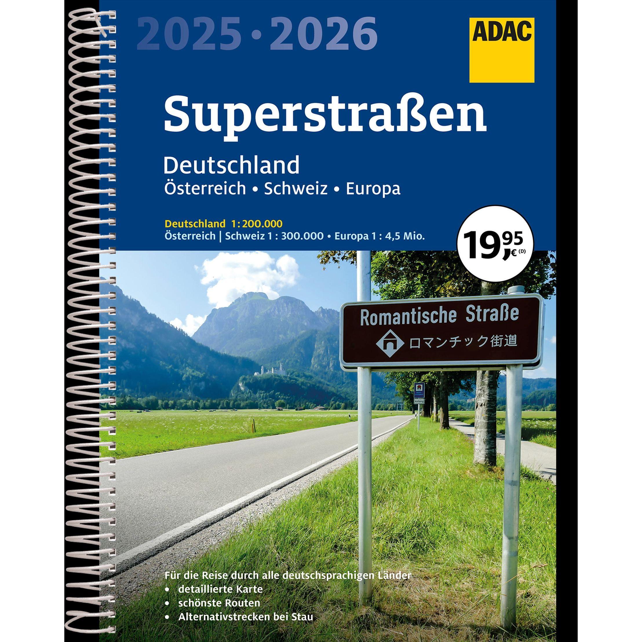 ADAC SuperstraÃen D-A-CH+EU Atlas 25, Landkarte