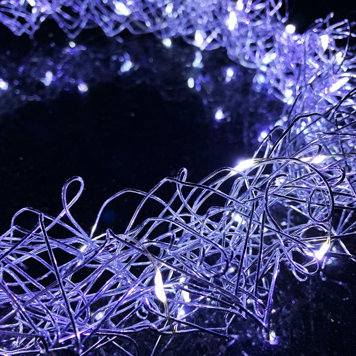 Actual product image Mojawo LED Hanging Wreath / Table Decoration Metal Ø30cm Cold White