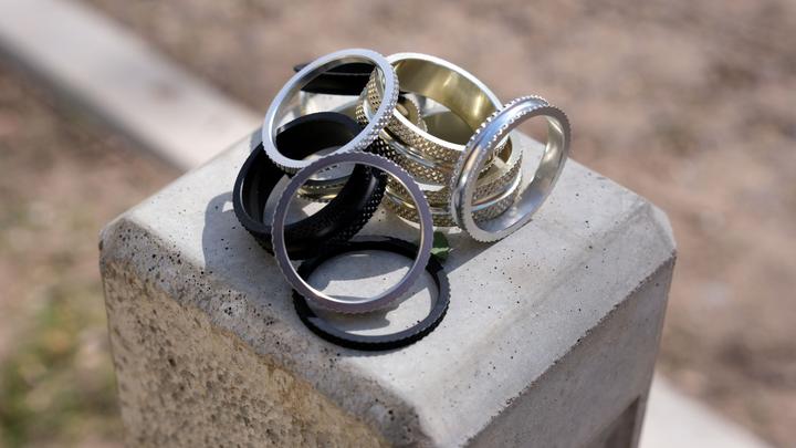 Actual product image NG Sports Knurlee Spacer Set, 1 1/8"/28.6, 1x10mm/1x5mm/1x2.5mm, vader black