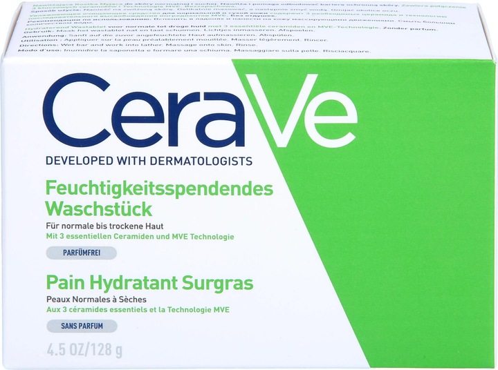 Produktbild CeraVe Feuchtigkeitsspendendes Waschstück (Reinigungstücher, 128 ml)