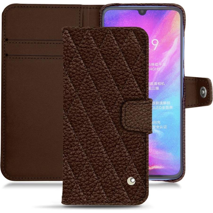Noreve Lederschutzhülle Wallet (Xiaomi Mi 9), Smartphone Hülle, Braun