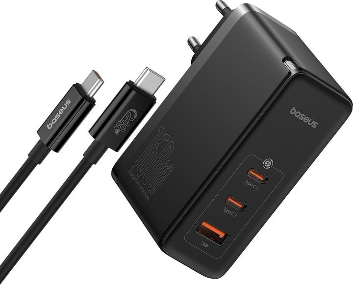 Produktbild Baseus Wall charger GaN5 Pro 2xUSB-C + USB, 160W (black) (160 W, 3 Ports)