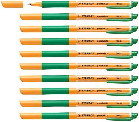 Productafbeelding STABILO Rollerball - pointVisco - verpakking van 10 - groen (Groen, 10 x)