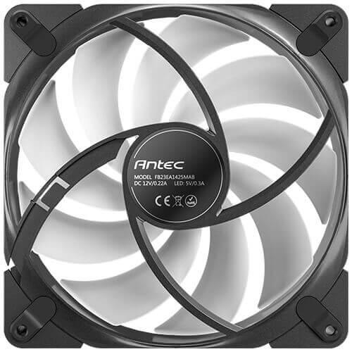 Actual product image Antec Tranquil 140 ARGB, 140mm x 25mm Case Fans, ARGB PWM Fans, 1500RPM, 89.72CFM, 1.82mmHO, 4 Pin (140 mm)