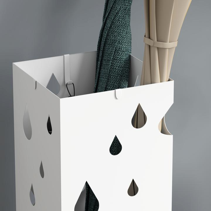 Image du produit Homcom Schirmhalter Stahl Weiss