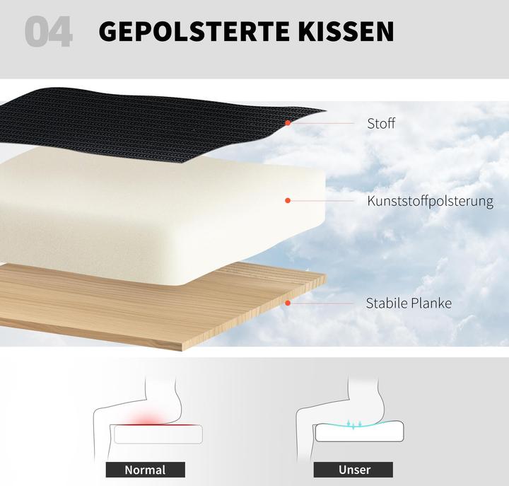 Produktbild Homcom Schreibtischstuhl Polyester, Stahl Schwarz (53 - 78 cm)