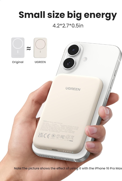 Actual product image Ugreen Magnetic Power Bank (5000 mAh, 15 W, 18.50 Wh)