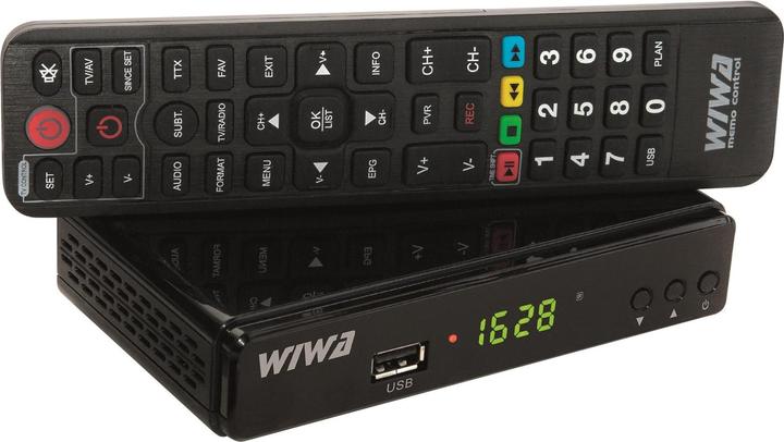 Actual product image Wiwa Esperanza EV104 TV set-top box Cable Black - H.265 - DVB-T (DVB-T, DVB-T2)