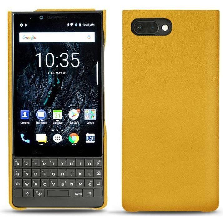 Noreve Lederschutzhülle (Blackberry KEY2), Smartphone Hülle, Orange