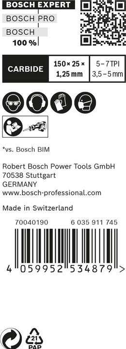 Produktbild Bosch Professional Zubehör EXPERT ‘Wood with Metal Demolition’ S 967 XHM Säbelsägeblatt, 10 Stück