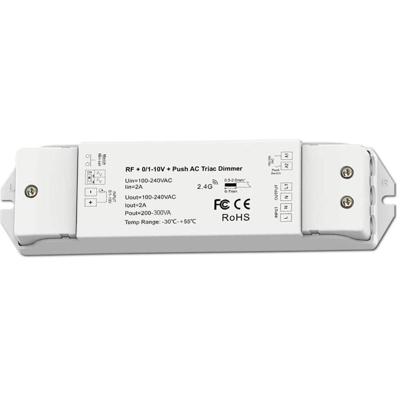 Isoled, Accessori per illuminazione, Ingresso radio/push/1-10V Sys-Pro, dimmer a triac, 230V, 300VA, taglio di fase/spegnimento