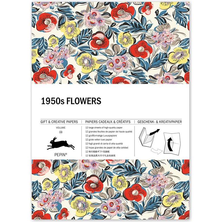 The Pepin Press, Geschenkverpackung, Gift & Creative Paper 1950 FLOWERS (Geschenkpapier, 1 x)